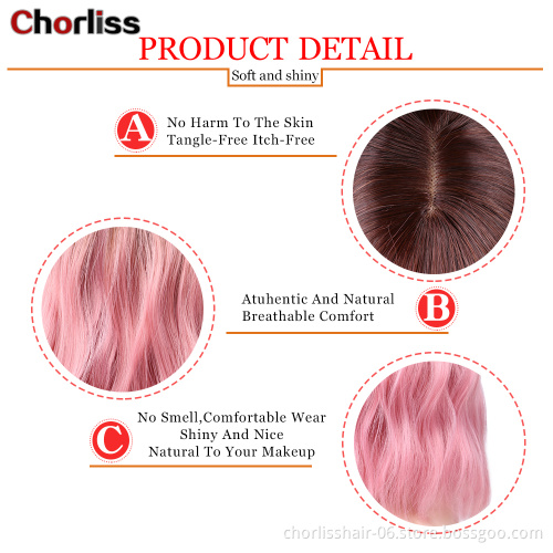Wholesale Cheap Pink Short Curly Ombre Synthetic Bob Wigs With Bang Heat Resistant Synthetic Woman Hair Curly Wigs For Party